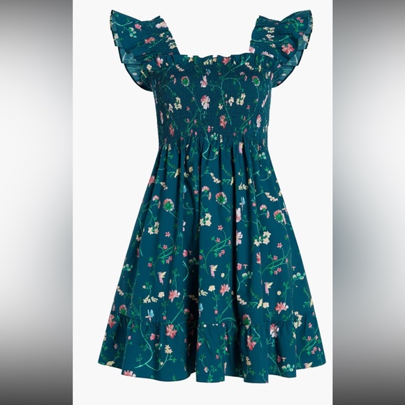 Hill House Dresses & Skirts - Hill House Elizabeth Nap Dress in Moody Floral, green, XXS